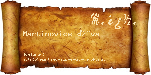 Martinovics Éva névjegykártya